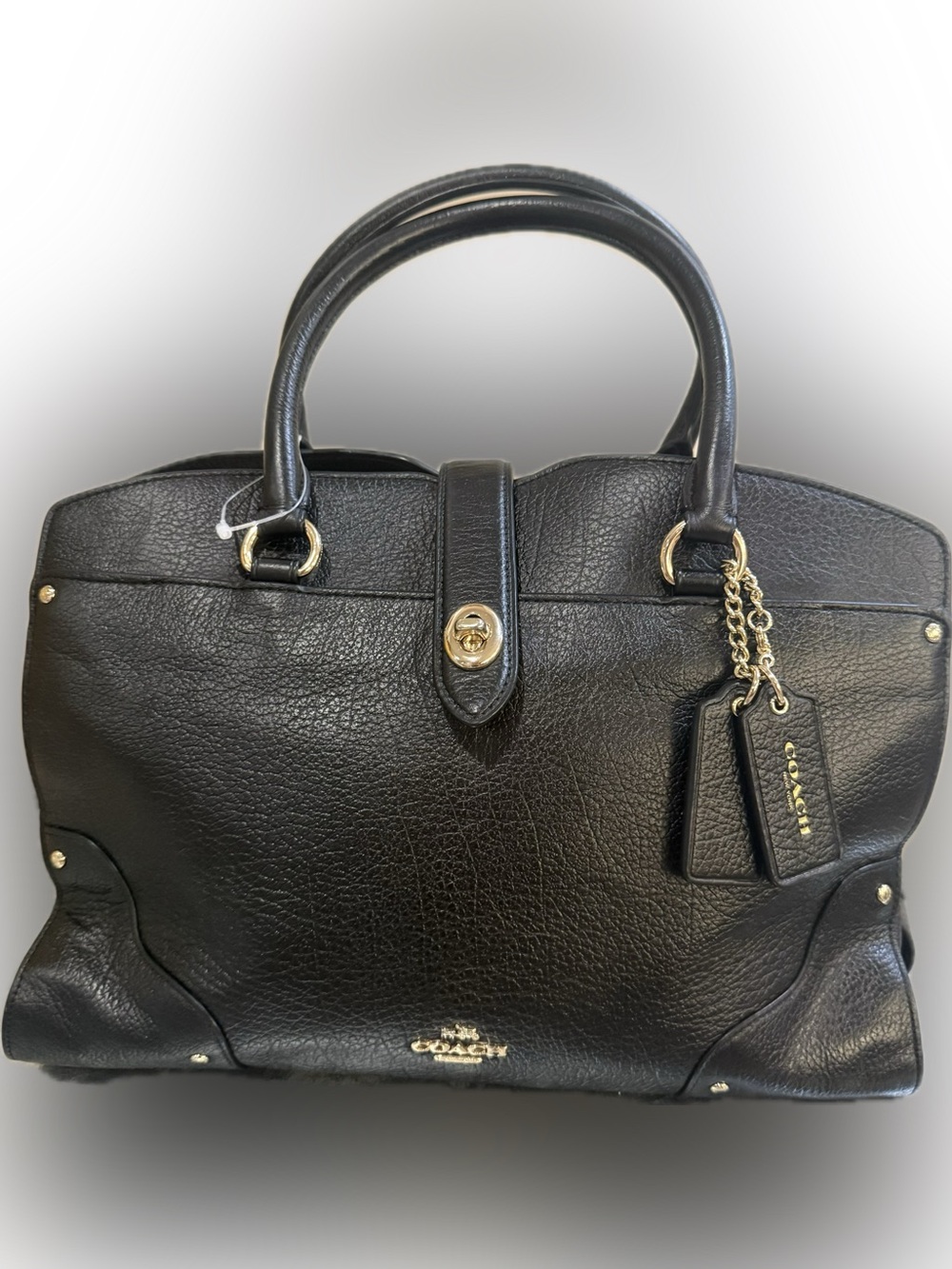 Coach x Ariana Grande Black Leather Mercer Satchel Original Hangtags 2015